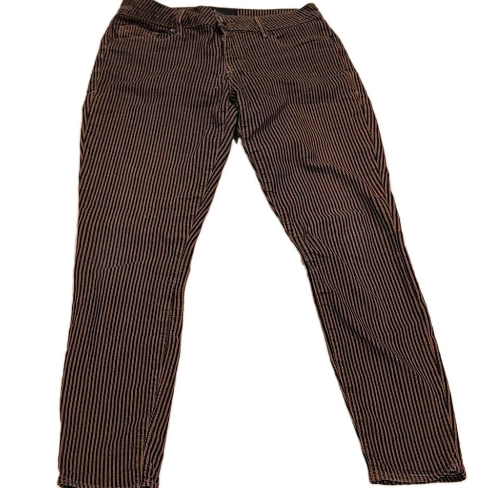 Democracy Vertical Striped Jeans Womens 27 4 Casual Goth Grunge Stretch